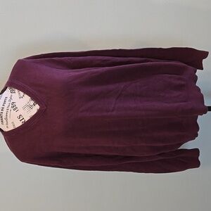 Burgundy V-neck Sweater